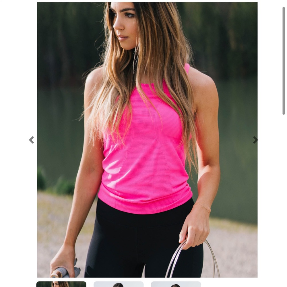 Zyia Hot Pink Copper Charged Tank